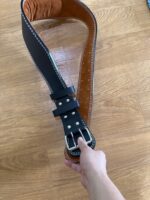 Ceinture de musculation large en cuir PU pour haltérophilie entraînement de force protection de la taille et du dos – Image 2