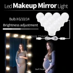 LED Mirror Lights Kit De Maquillage Professionnel (12 pièces 3 Couleurs) – Image 2