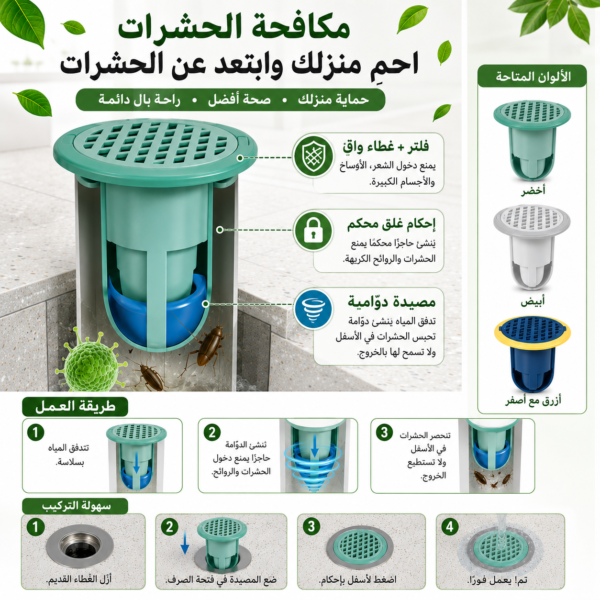 Siphons universels anti-odeur فلتر مضاد للروائح لمصارف أرضيات