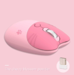 Souris sans fil 2.4G Souris Sans Fil Patte de Chat Dessin Animé Silencieuse – Image 2