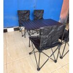 Table de Camping Pliante 5 en 1 avec 4 Chaises et Sac de Transport – Idéale pour Pique-niques et Voyages – Image 5