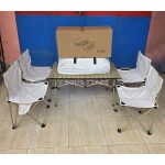 Table de Camping Pliante 5 en 1 avec 4 Chaises et Sac de Transport – Idéale pour Pique-niques et Voyages – Image 4