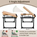 Table multifonctionnelle portable et pliable pour lit et bureau réglable en hauteur avec porte-gobelet pour lit et bureau – Image 4