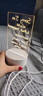 Tableau de dessin LED DIY, tableau de messages lumineux en acrylique avec stylo effaçable – Image 2