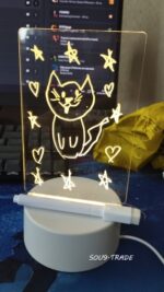 Tableau de dessin LED DIY, tableau de messages lumineux en acrylique avec stylo effaçable – Image 6