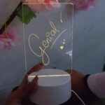 Tableau de dessin LED DIY, tableau de messages lumineux en acrylique avec stylo effaçable