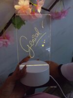 Tableau de dessin LED DIY, tableau de messages lumineux en acrylique avec stylo effaçable