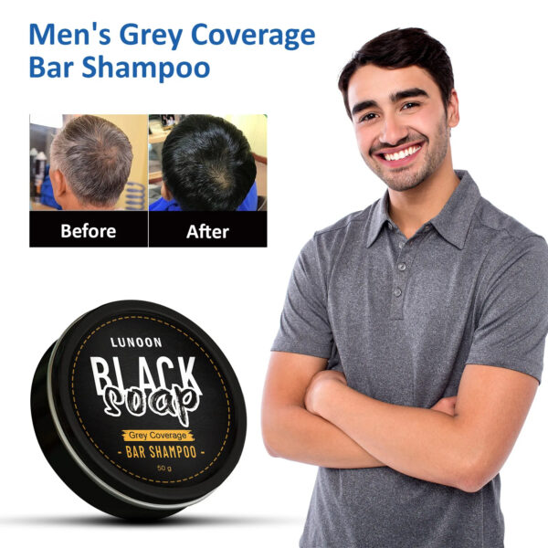 black soap صابون أسود لتغطية الشعر الرمادي