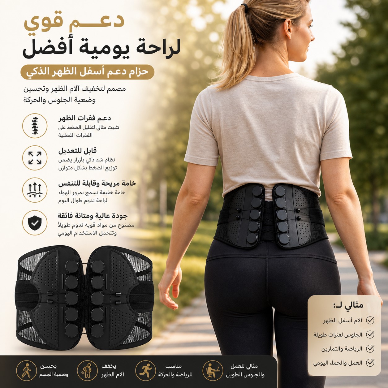 YzczBYPSUrW7YpdReN3dp2YXsTDOUwhtCK56Lkdn.jpg Ceinture De Soutien دعامة تقويمية للظهر – Image 1