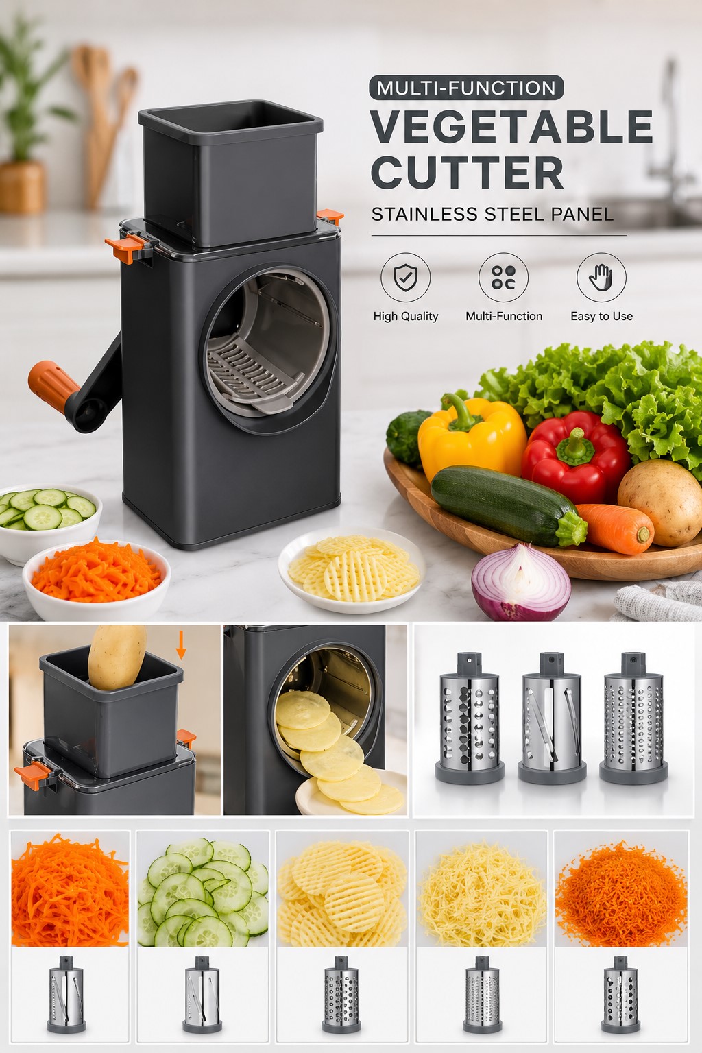 ZirvM398TLEomHSxBQXuW3PPJva4vPhUtfi9xg0o.jpg Hachoir Vegetable Cutterقطاعة متعددة الوظائف 3 في 1 – Image 1