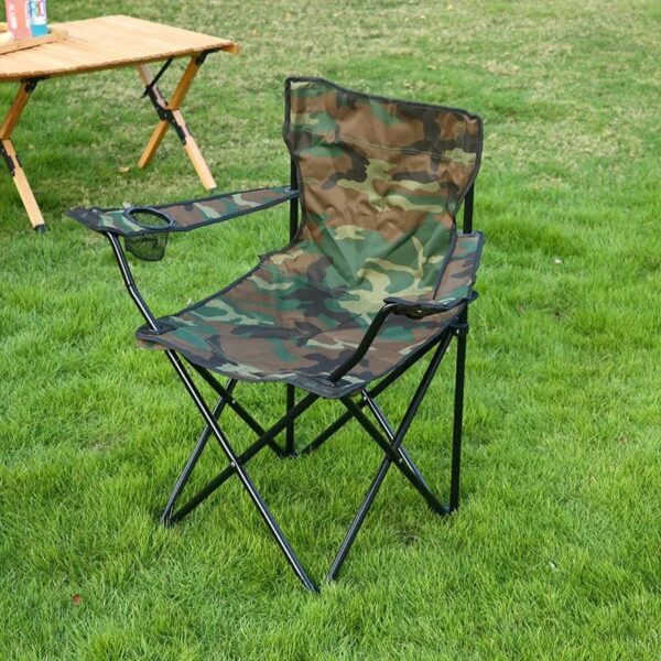Chaise Pliante de Camping Militaire avec Porte-Gobelet – Portable et Robuste
