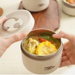 Ensemble de 4 Boîtes Repas Isothermes en Acier Inoxydable 304 avec Sac Isotherme – Lunch Box Multifonction – Image 4