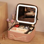 Sac de maquillage LED portable avec miroir Grande taille – Image 9