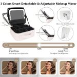Sac de maquillage LED portable avec miroir Grande taille – Image 7