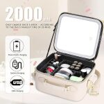 Sac de maquillage LED portable avec miroir Grande taille – Image 8