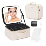 Sac de maquillage LED portable avec miroir Grande taille – Image 4