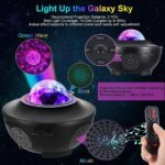 La Lampe Galaxy Bluetooth est un projecteur d’étoiles LED avec 21 couleurs haut-parleur intégré