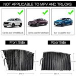 4 PCS Rideaux de Fenêtre de Voiture latérales avant et arrière voiture pour la protection UV – Image 5