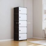 Armoire de Rangement en Plastique Multicouches – Meuble de Rangement Modulable avec Portes Magnétiques