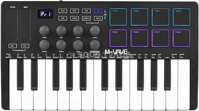 Clavier de commande MIDI 25 touches Mini clavier portable (1) Clavier de commande MIDI 25 touches Mini clavier portable – Image 1