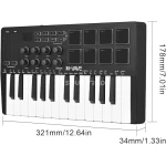 Clavier de commande MIDI 25 touches Mini clavier portable – Image 2