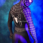 Costume Zentai Noir pour Homme – Combinaison Cosplay Intégrale avec Masque pour Halloween, Carnaval et Anime – Image 3