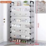 Étagère à Chaussures 7 Niveaux Anti-Poussière – Meuble de Rangement jusqu'à 24 Paires avec Housse de Protection – Image 2