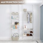 Étagère de Rangement Salle de Bain Télescopique 3 Niveaux en Acier Inoxydable – Extensible de 2,60 m à 3,20 m – Image 3