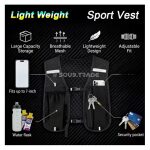 Gilet de Running Léger Multi-Poches – Sac de Poitrine Ajustable avec Support Téléphone et Porte-Bouteille d'Eau – Image 3
