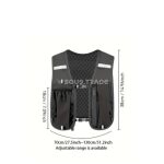 Gilet de Running Léger Multi-Poches – Sac de Poitrine Ajustable avec Support Téléphone et Porte-Bouteille d'Eau – Image 5