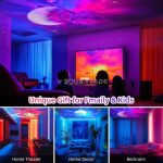 Lampe Astronaute Galaxy avec Haut-Parleur Bluetooth et Télécommande – Veilleuse LED Multicolore Projecteur d'Ambiance – Image 6