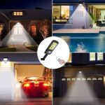 Lampe Solaire LED Étanche 12 LED avec Détecteur de Mouvement – Éclairage Extérieur Sans Fil IP65 – Image 2