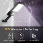 Lampe Solaire LED Étanche 12 LED avec Détecteur de Mouvement – Éclairage Extérieur Sans Fil IP65 – Image 7