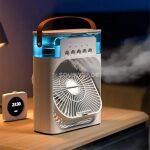 Mini Climatiseur Portable USB avec Brumisateur – Ventilateur de Refroidissement, Humidificateur d'Air et Lumière LED 7 Couleurs – Image 3