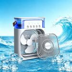 Mini Climatiseur Portable USB avec Brumisateur – Ventilateur de Refroidissement, Humidificateur d'Air et Lumière LED 7 Couleurs – Image 4