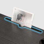 Table d'Ordinateur Portable Pliante en Bois – Bureau Pliable avec Support Téléphone, Porte-Gobelet et Porte-Stylo – Image 4