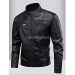 Veste en Cuir Homme Style Motard – Blouson Casual Élégant pour Printemps et Automne