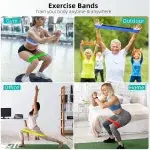 Bandes de Résistance Fitness 5 Pièces – Élastiques de Musculation, Yoga, Squat, Jambes et Fessiers – Image 7