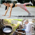 Bandes de Résistance Fitness 5 Pièces – Élastiques de Musculation, Yoga, Squat, Jambes et Fessiers – Image 8