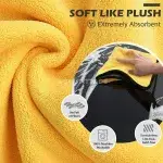 Serviettes Microfibre Auto 6 Pièces 30×60 cm – Chiffons de Nettoyage et Séchage Double Face pour Voiture – Image 5
