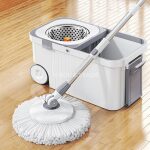 Smart Spin Mop Premium – Kit Balai Serpillère Rotatif avec Seau Double à Essorage