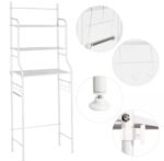 Étagère Salle de Bain 3 Niveaux au-Dessus des WC – Porte-Papier & Crochets – Image 3