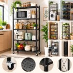 Étagère de Rangement Pliante 5 Niveaux avec Roulettes – Rack Métallique – Image 2