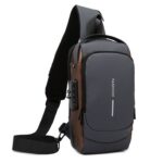 Sacoche de Poitrine Imperméable Multifonctionnelle avec Port USB